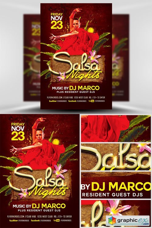 Salsa Nights Flyer Template