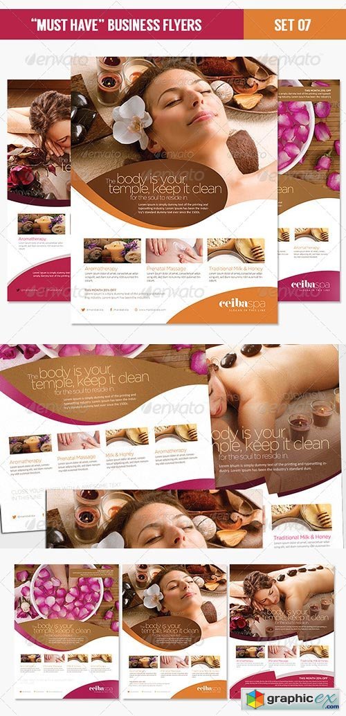 Must Have Business Flyers - Set 07 Beauty Spa