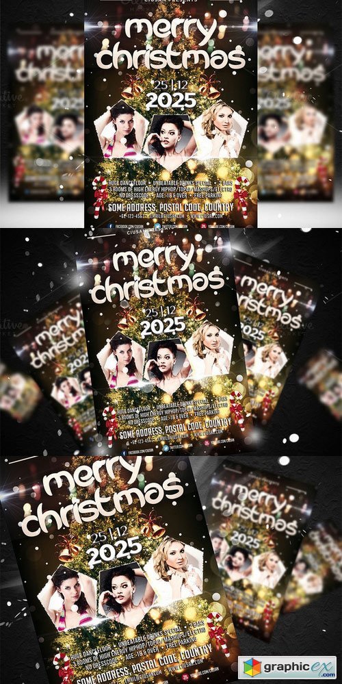 Merry Christmas Flyer Template 5