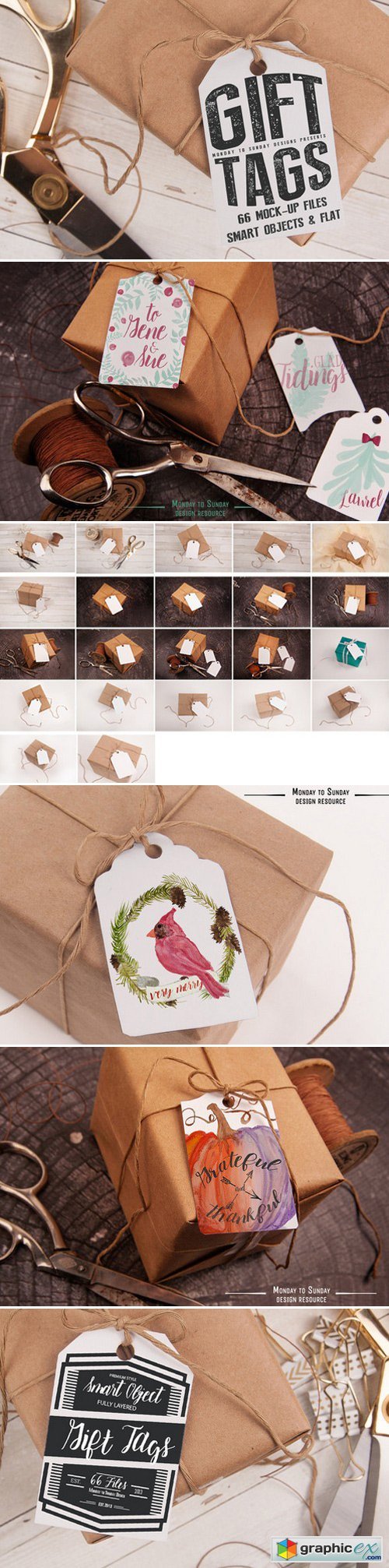 Gift Tag Mock Ups- Smart Objects!