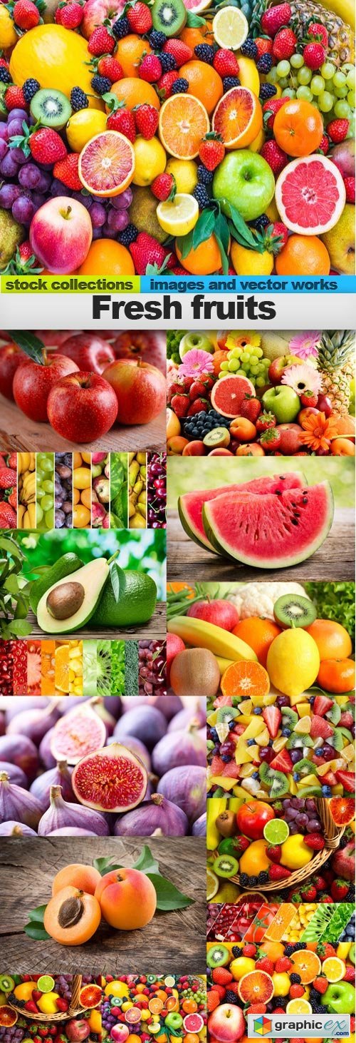 Fresh fruits, 15 x UHQ JPEG