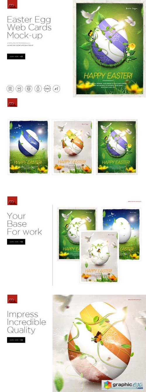 Easter Egg Web Cards Mock-up