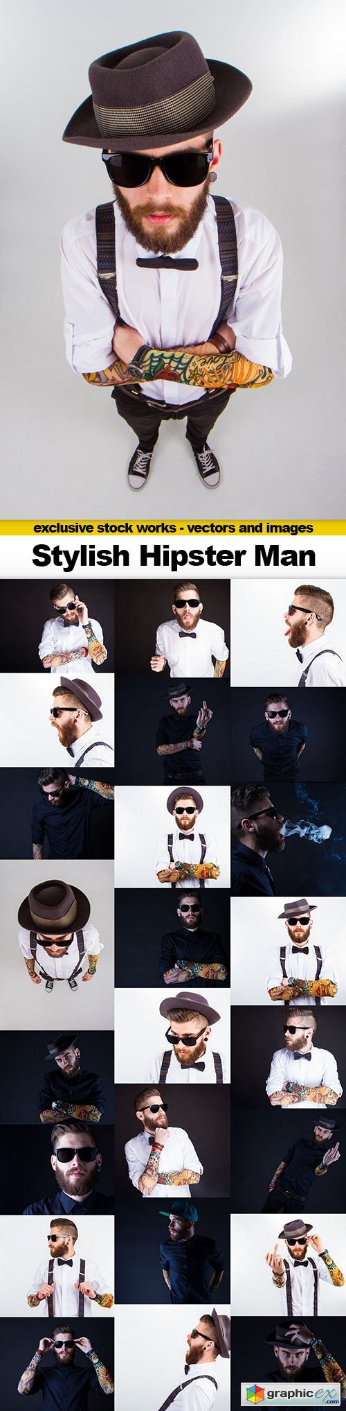 Stylish Hipster Man - 25x UHQ JPEG