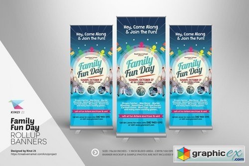 Family Fun Day Roll-up Banners