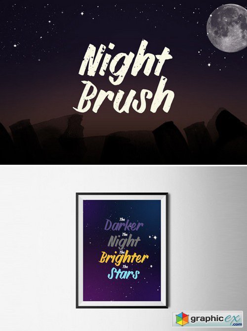 Nightbrush Display Font