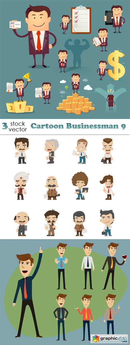 Vectors - Cartoon Businessman 9