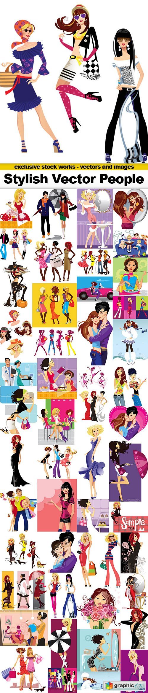 Stylish Vector People Collection - 50xEPS