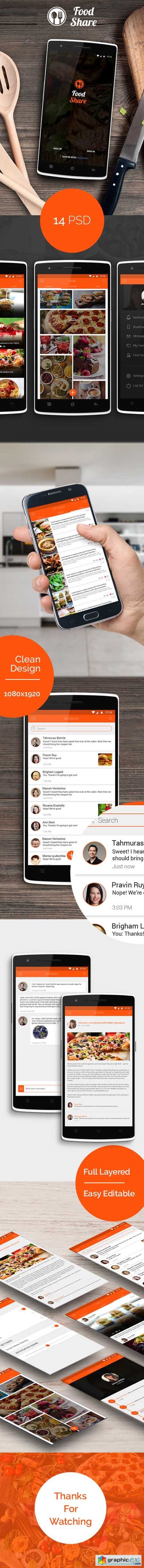 Food Share - Food App Template UI