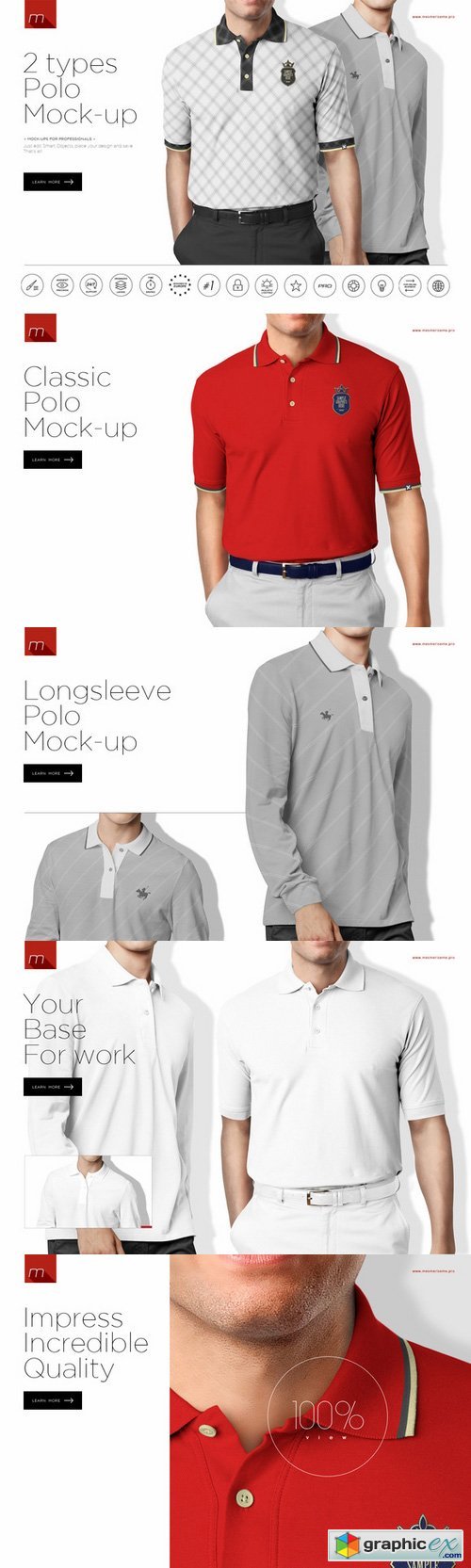 Polo Shirt (2 types) Mock-up