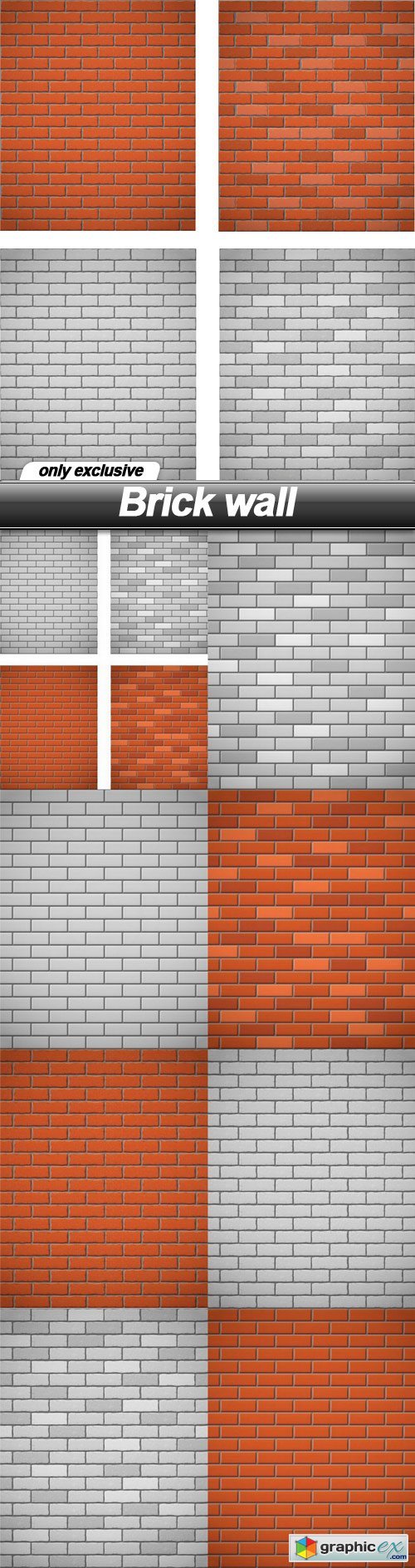 Brick wall - 9 EPS