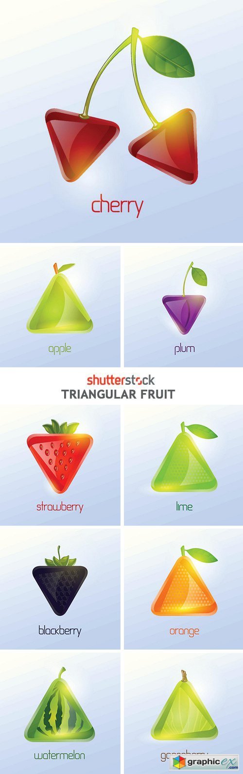 Triangular Fruit - 13xEPS