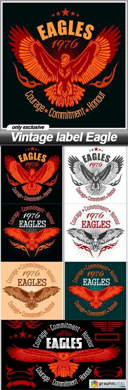 Vintage label Eagle - 7 EPS