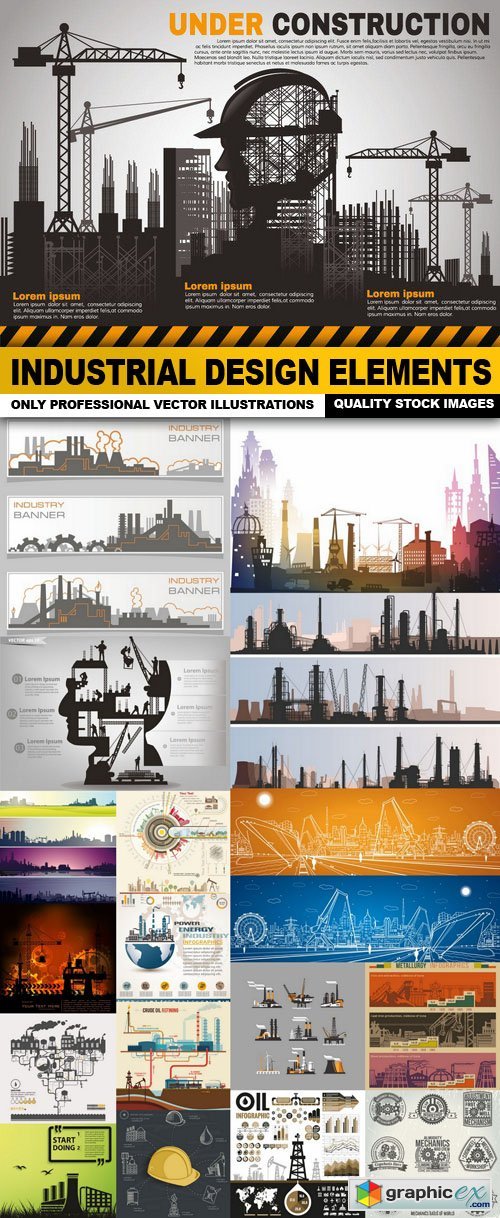 Industrial Design Elements - 18 Vector