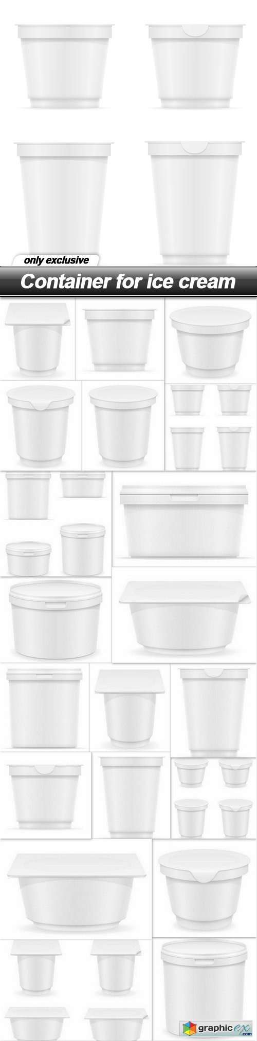 Container for ice cream - 20 EPS