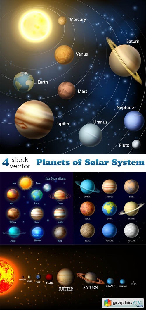Vectors - Planets of Solar System