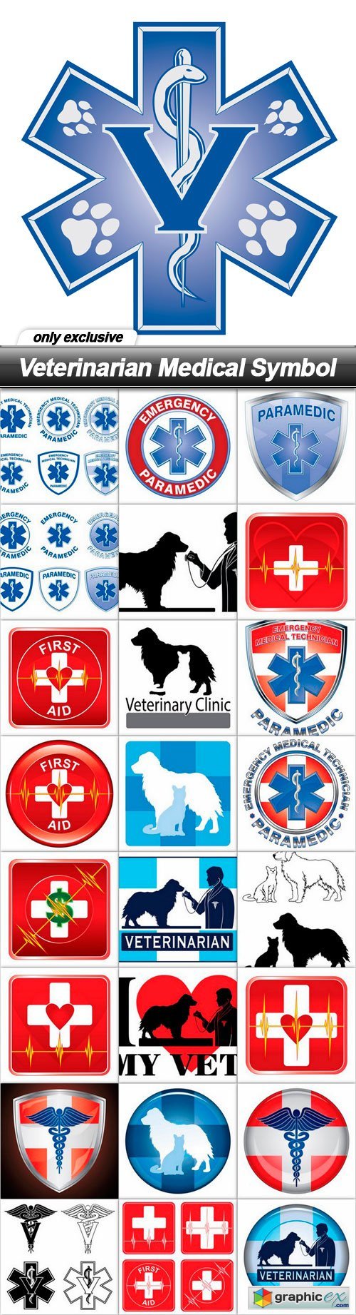 Veterinarian Medical Symbol - 25 EPS