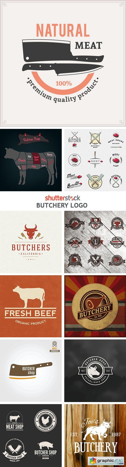 Butchery Logo - 25xEPS