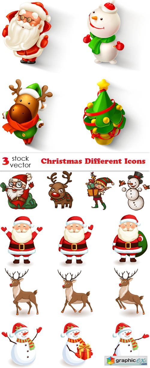 Vectors - Christmas Different Icons