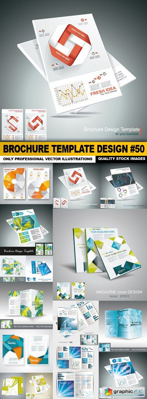 Brochure Template Design #50 - 15 Vector