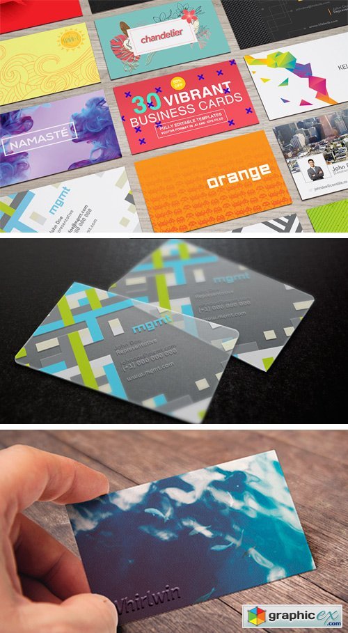 CM 412553 - 30 Vibrant Business Cards