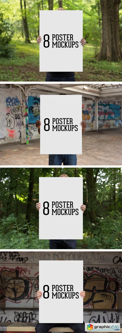 8 Poster Mockups