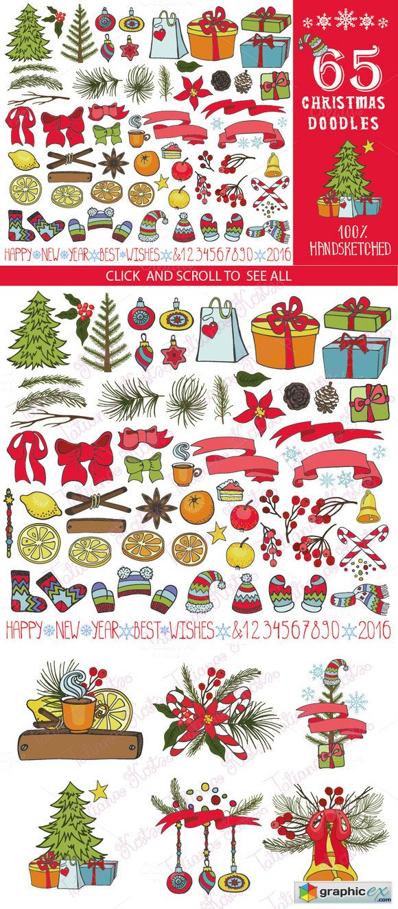65 Christmas Doodle Decoration Kit