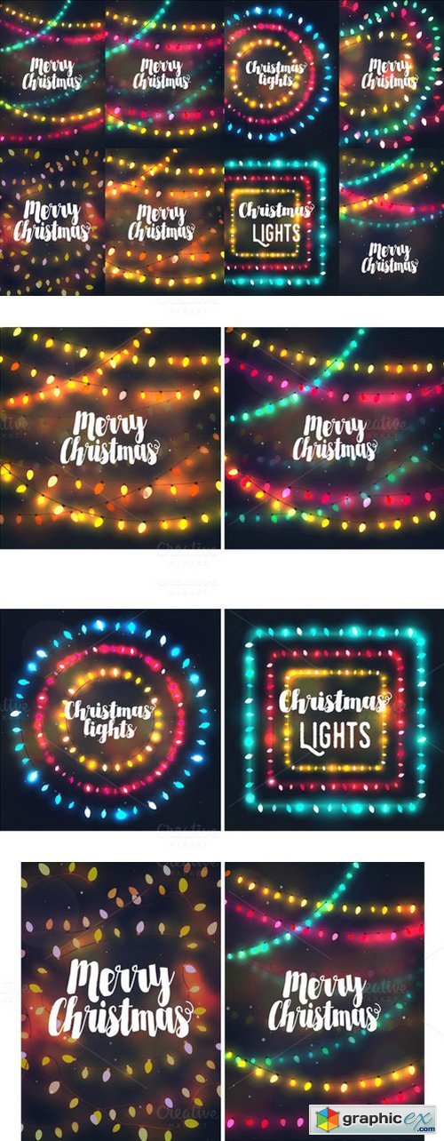 CM - Collection of vector christmas light 430631
