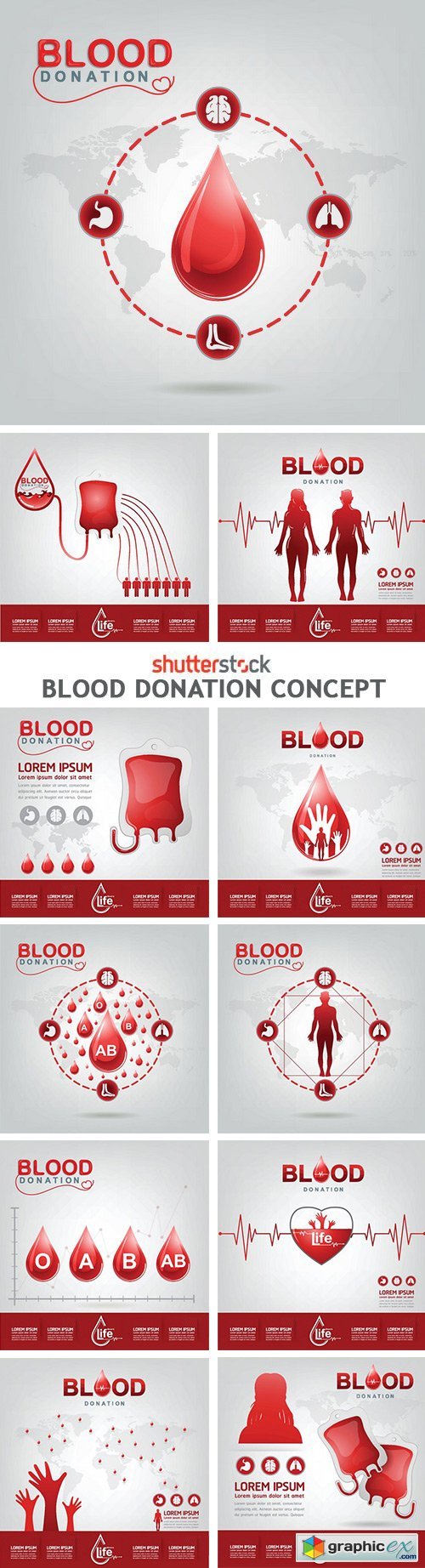 Blood Donation Concept - 25xEPS