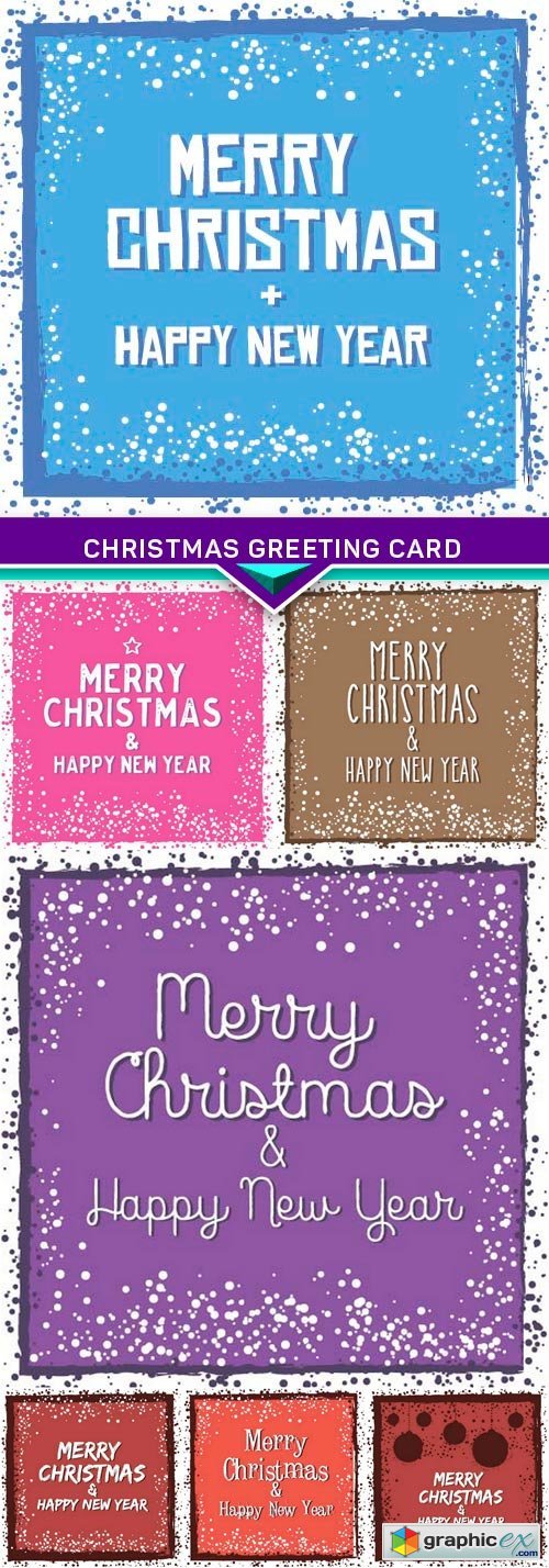 Christmas Greeting Card Stylish elements for design 7x EPS