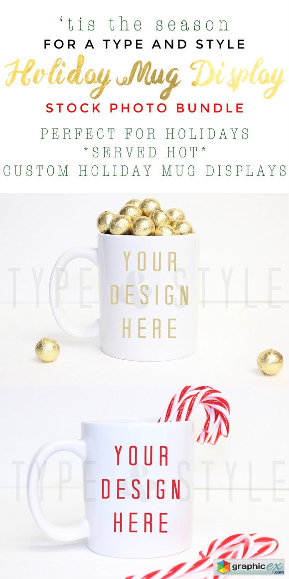 Styled Holiday Mug Display Photo