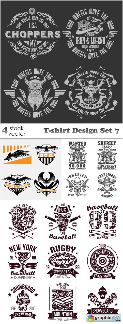 Vectors - T-shirt Design Set 7