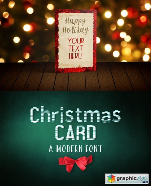 Christmas card Font and Freebie!