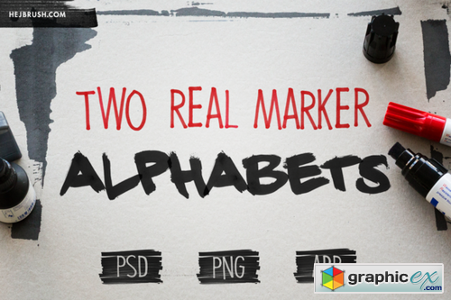 TWO REAL MARKER ALPHABETS
