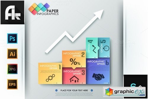 CM - Paper Infographic Graph Template 298811
