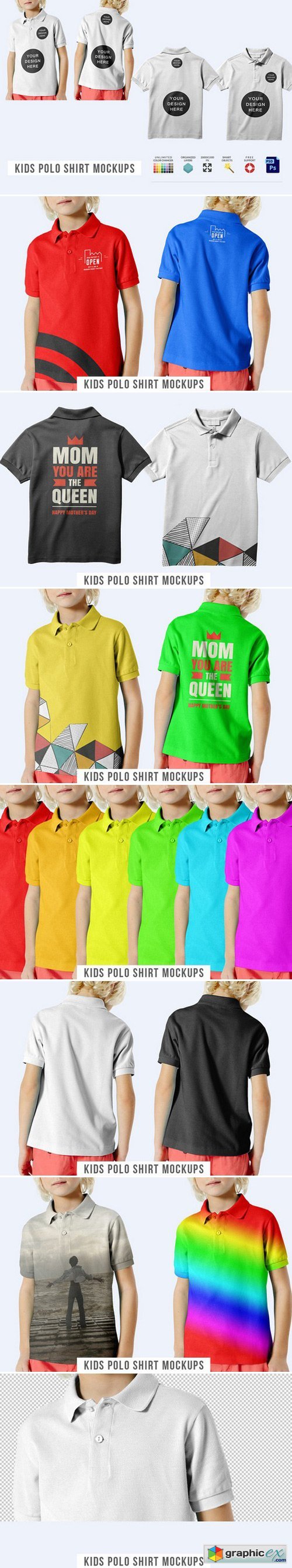 Kids Polo Shirt Mockups