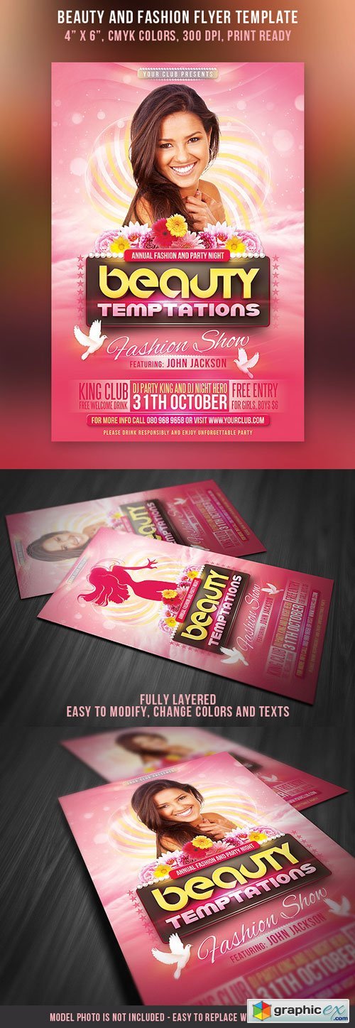 Beauty And Fashion Party Flyer