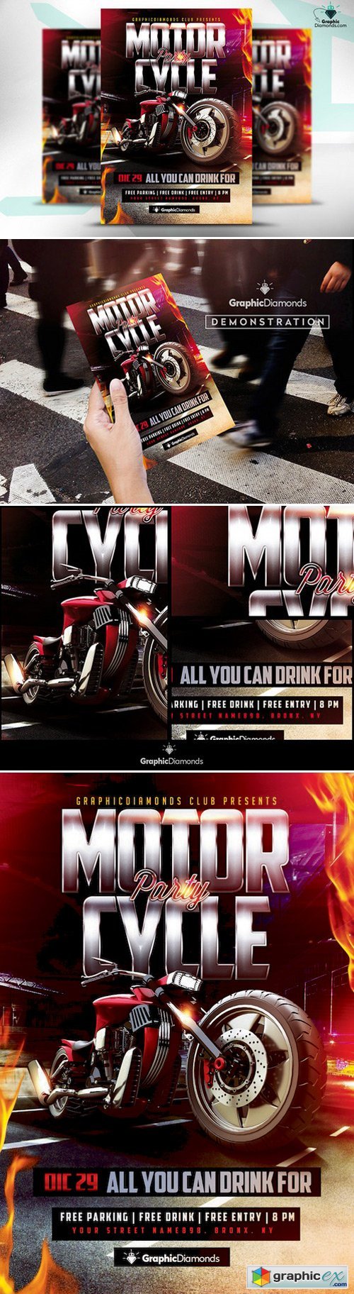Motorcycle Flyer Party