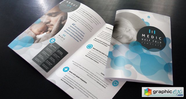 Pixeden - Medic Bi Fold Brochure Template