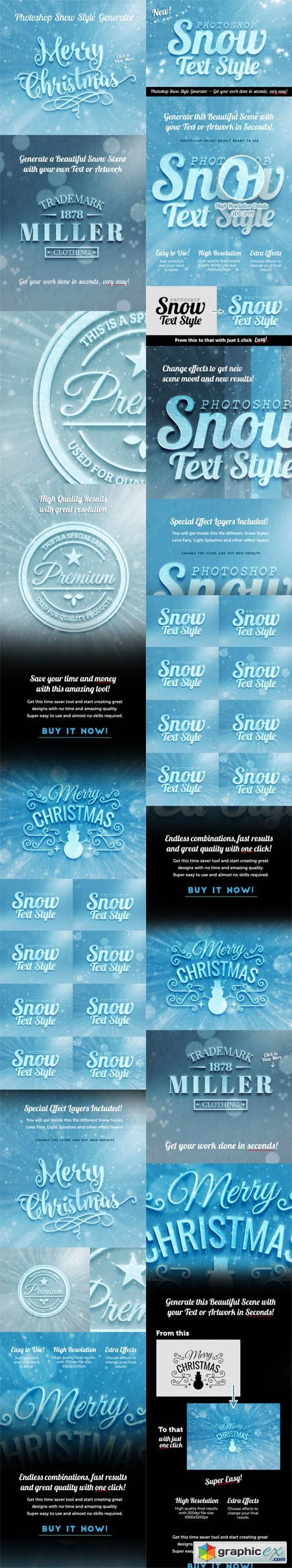 Snow Text Effect Psd for Photoshop