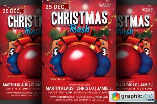Christmas Bash Party Flyer Template