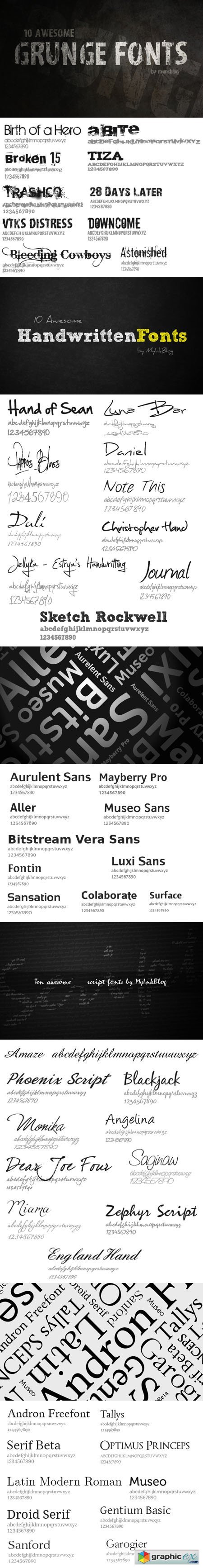 150+ Awesome Fonts