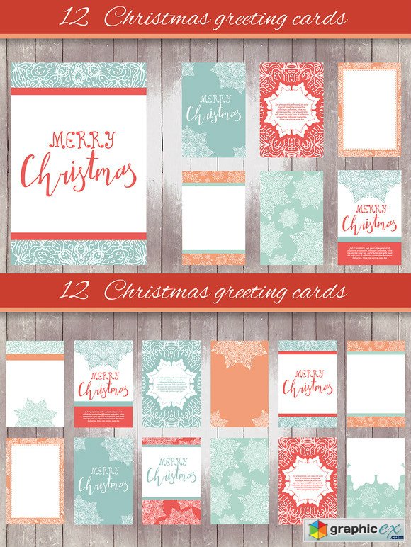 12 Christmas greeting cards 1