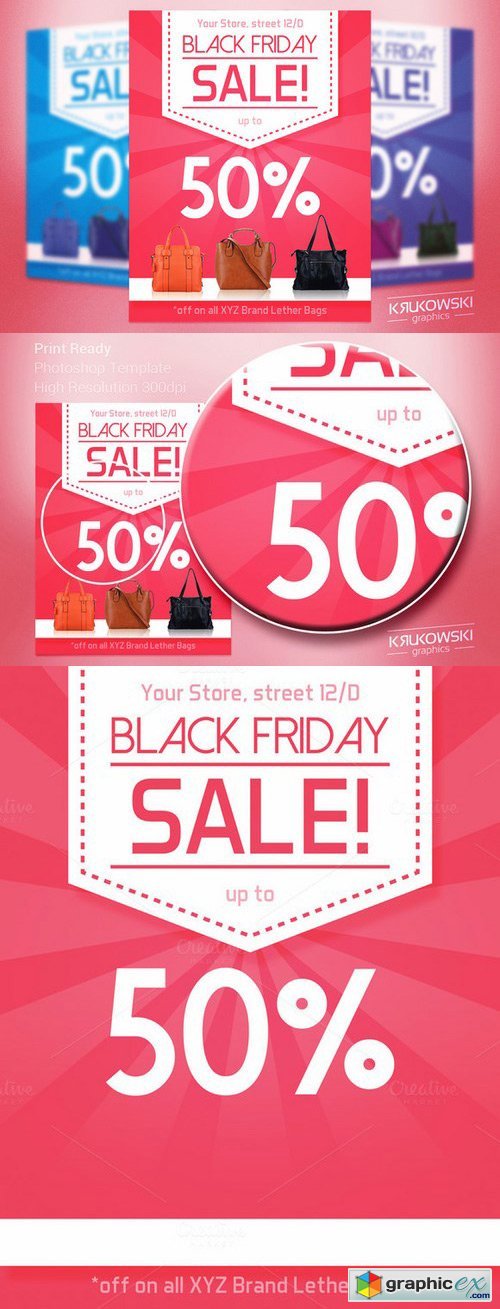 Pink Black Friday Flyer Template