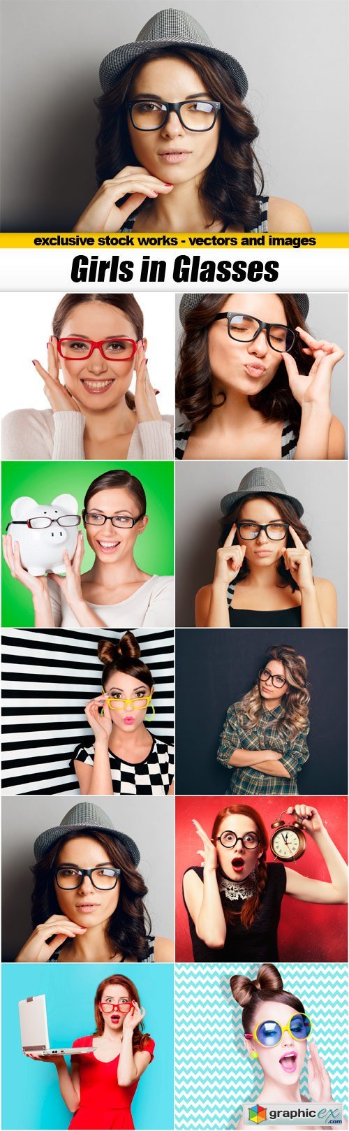 Girls in Glasses - 10x JPEGs