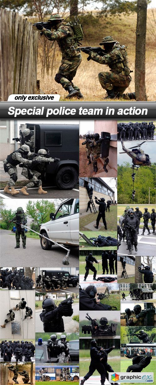 Special police team in action - 25 UHQ JPEG