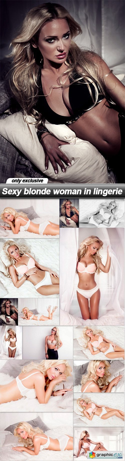 Sexy blonde woman in lingerie - 15 UHQ JPEG