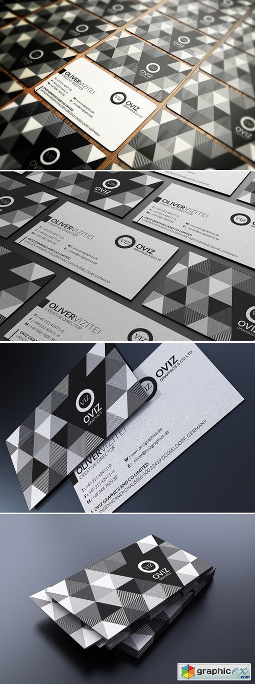 Abstract Black & White Business Card