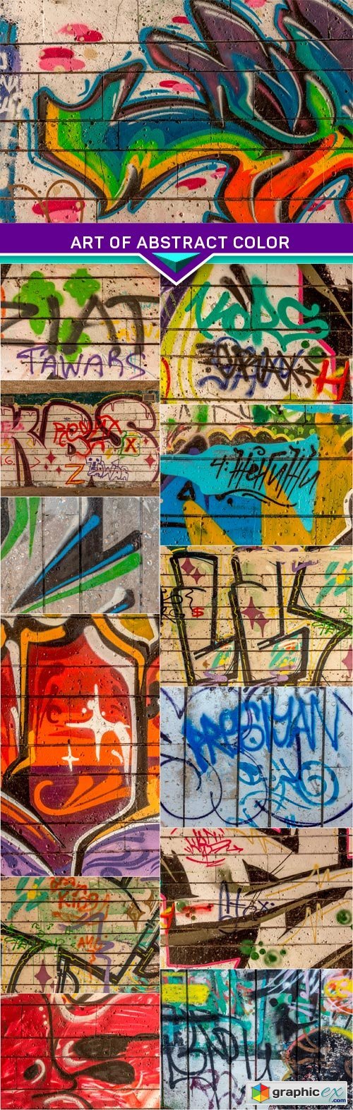 Art of abstract color creative drawing walls of city 13x JPEG