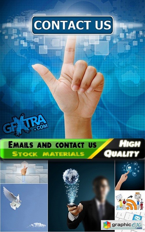 Emails and contact us business concept - 25 HQ Jpg