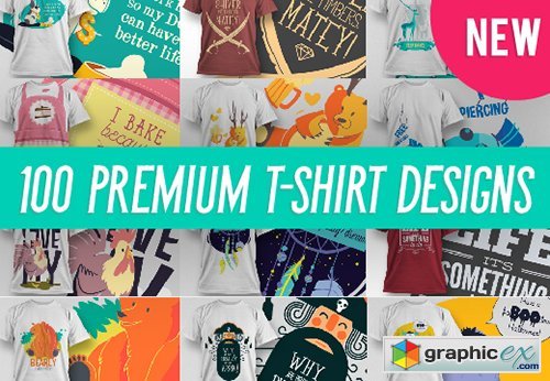 100 Premium T-Shirt Designs